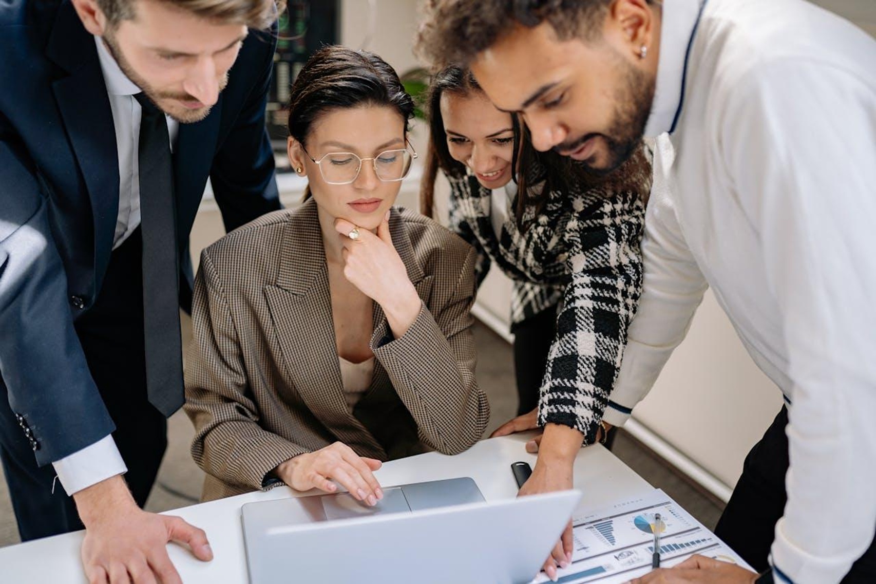 group of people having a meeting